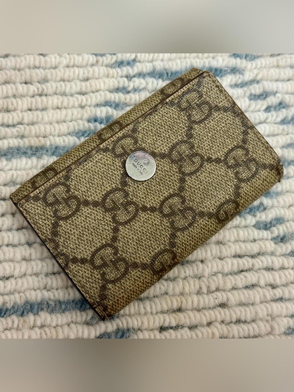 GUCCI Vintage Unisex Y2K Iconic Brown GG Monogram Supreme Canvas 6-Key Holder - Picture 5 of 16